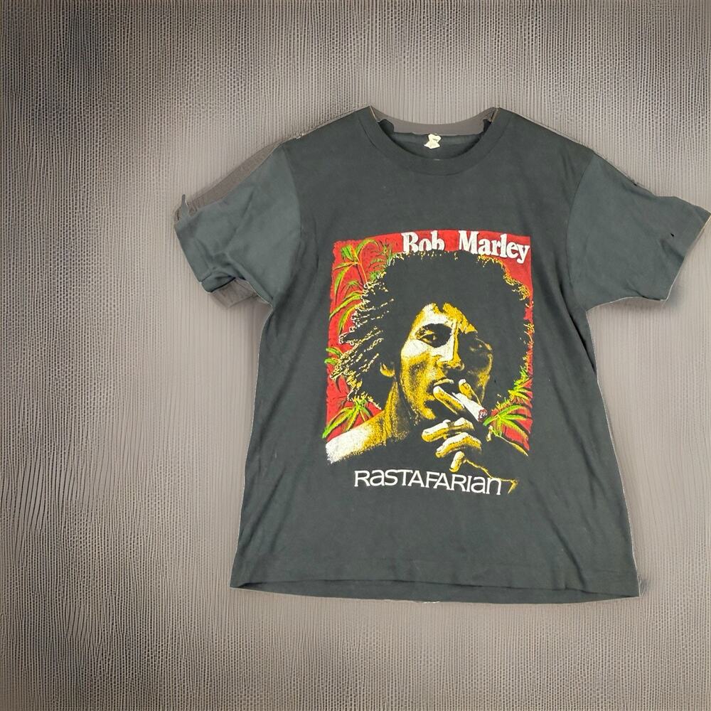 VTG Bob Marley T-Shirt Men’s M Screen Stars Rastafarian Reggae Jamaica 80s